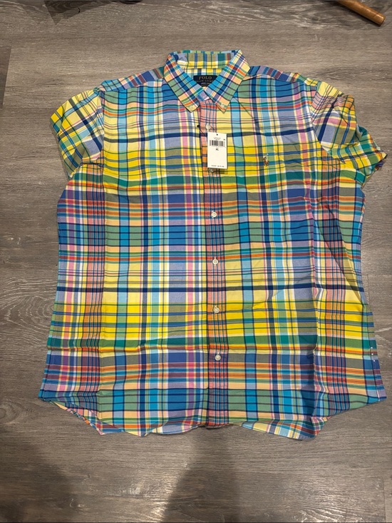 Ralph Lauren Other - Ralph Lauren Yellow, Blue & Green Plaid Short-Sleeve Button-Down Shirt